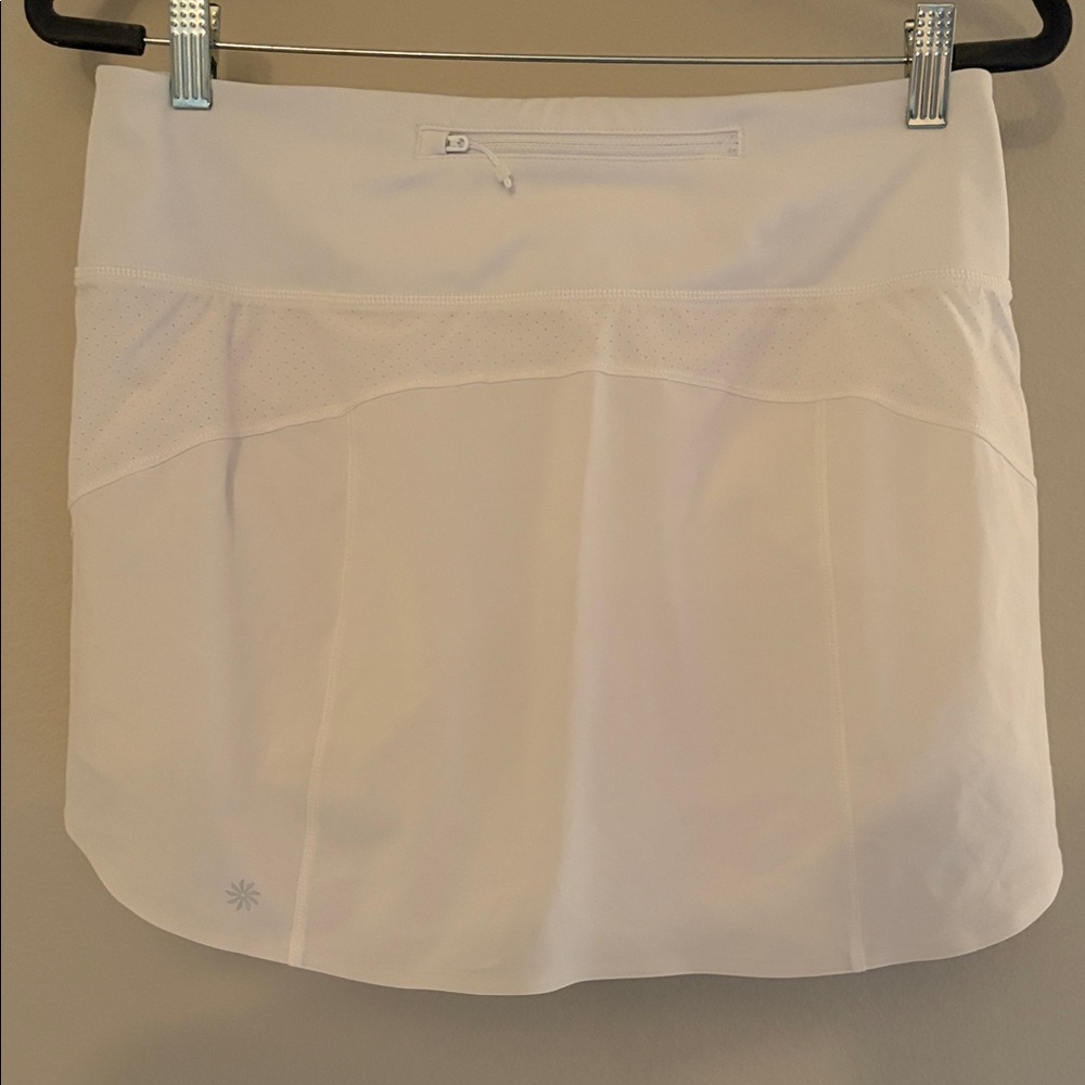 Athleta White Run With It Skort Size M Athletic Tennis Skirt